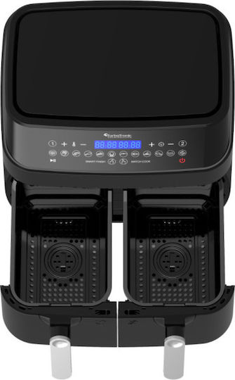 Turbotronic Air Fryer with Double Detachable Bucket 9lt Black TT-DAF5