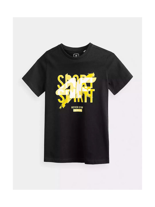 4F Tricou pentru copii Negru