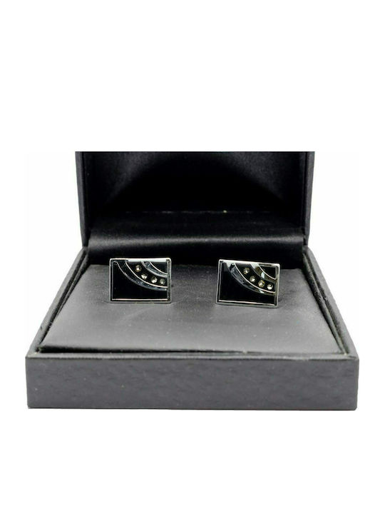 Σαμανδάρας Metallic Cufflinks Black