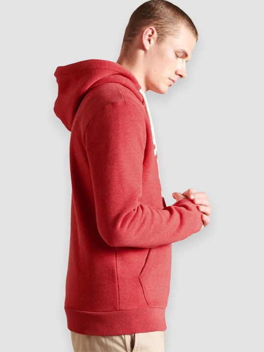 Track & Field Hoodie Φούτερ με Κουκούλα Rouge-red-marl