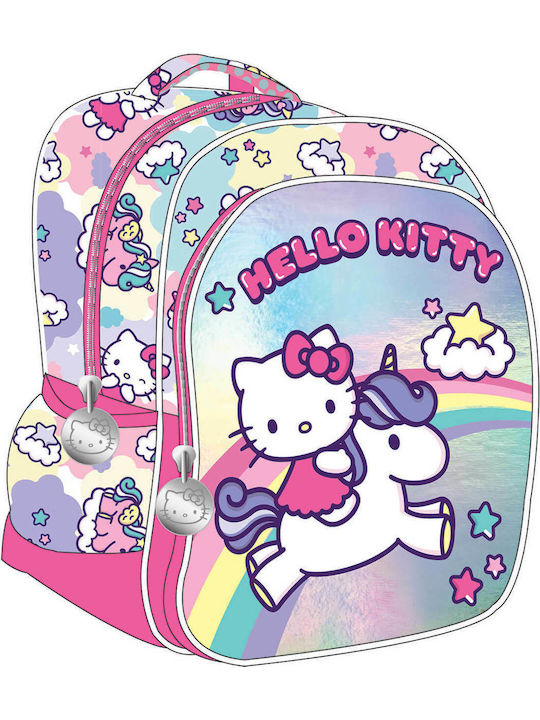 Gim Salut Kitty Ghiozdan Școlar de Spate Grădinița Multicolor 12Litri