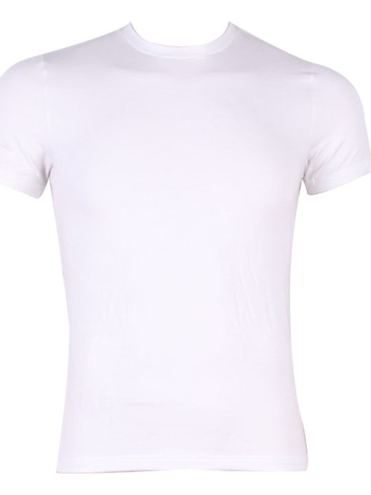 Men's Undershirt Short-sleeved in White Color