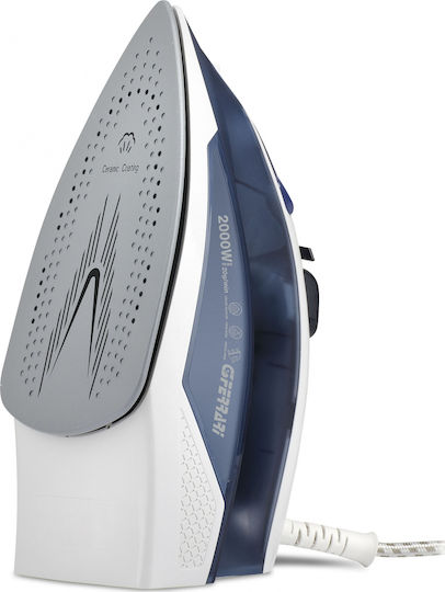 G3Ferrari G40014 Steam Iron 2000W with Ceramic Plate and Continuous Steam Supply 20g/min