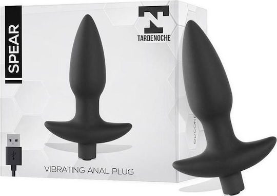 Tardenoche Spear Anal Plug with Vibration Πρωκτική Σφήνα με Δόνηση Black 15cm