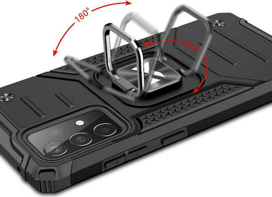 Wozinsky Ring Armor Back Cover Plastic Black (Galaxy A52 / A52s)