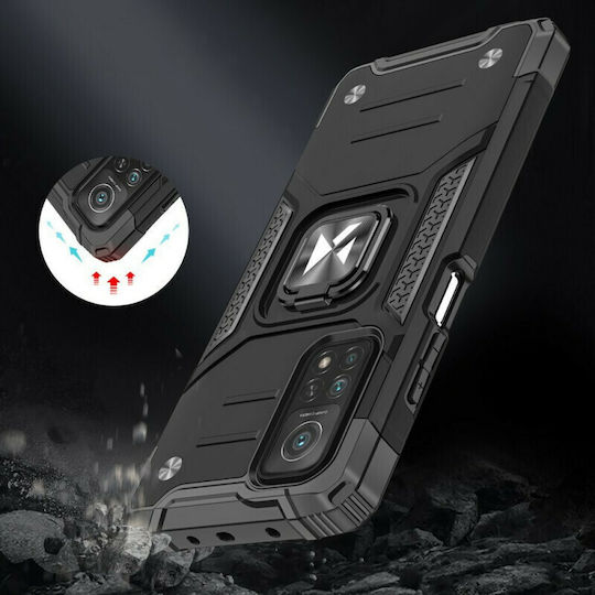 Wozinsky Ring Armor Задна корица Пластмаса Черен (Galaxy A02s)