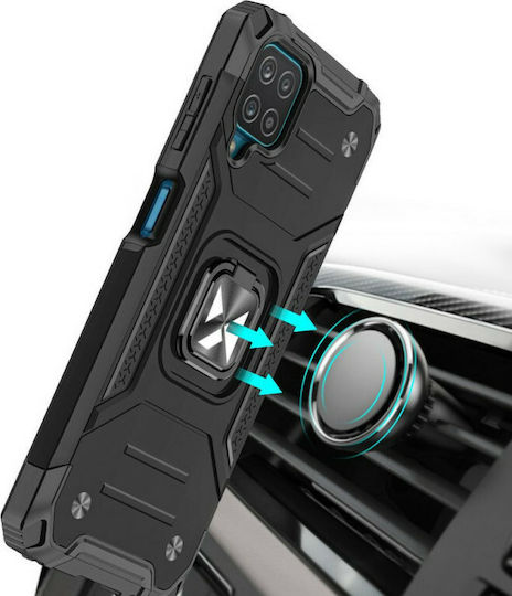 Wozinsky Ring Armor Back Cover Πλαστικό Μαύρο (Galaxy A12)