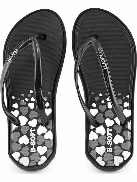 B-Soft Women's Flip Flops Black