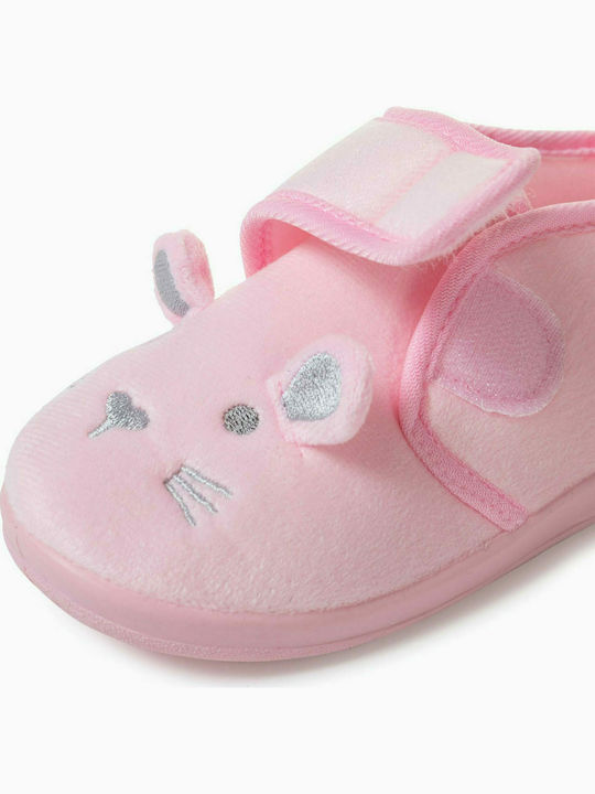 Zippy winter slippers with anti-slip bottom 'BUNNY', PINK