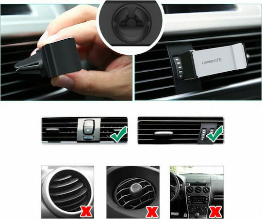 Ugreen Suport Auto pentru Telefon cu cârlige reglabile Gri