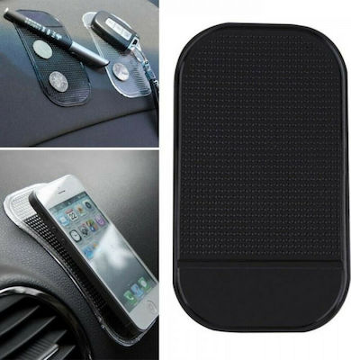 Mobile Phone Holder Car Επαναχρησιμοποιούμενη with Anti-Slip Surface Black