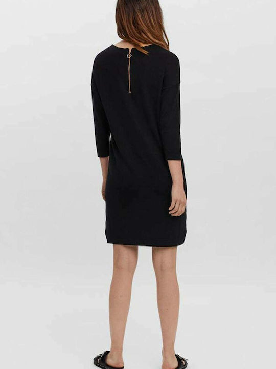Vero Moda Mini All Day Φόρεμα με Μανίκι 3/4 Μαύρο