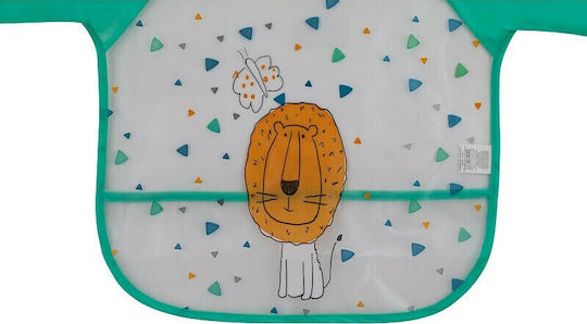 Interbaby Mangas Coverall Plastic with Hoop & Loop Fastener, Pocket & Sleeves Verde