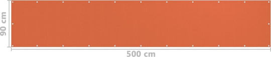 vidaXL Shade Divider Orange With Hoop 0.9x5m 160gr/m² made of HDPE