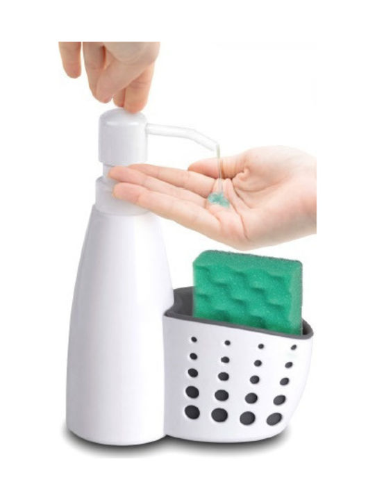 Veltihome Kitchen Sink Organizer Made of White Plastic
