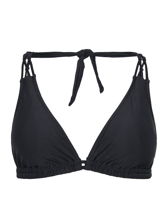 Triangle Bikini Top Simply Solid Halter Black