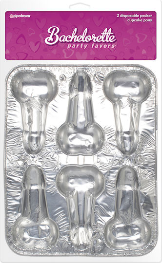 Pipedream Bachelorette Party Favors Favors Disposable Pecker Cupcake Pans Sexy Δώρο 6τμχ