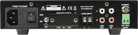 Adastra UM90 Integrat Amplificator comercial 90W/100V și Conexiuni USB/FM/Bluetooth