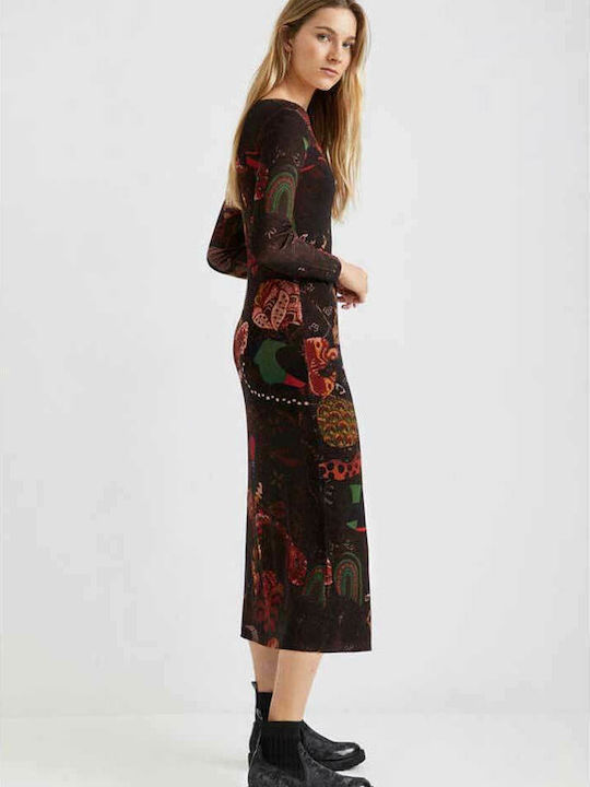 Dress Midi Φόρεμα Chocolate