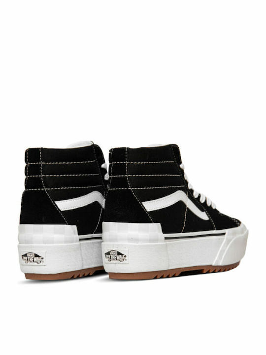 SK8 Hi Stacked Γυναικεία Flatforms Μποτάκια Μαύρα