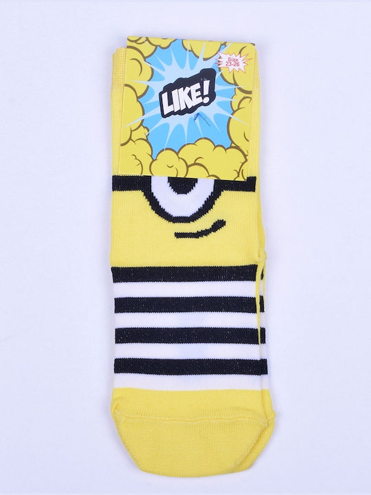 Like socks high with minnions 1 pair Yellow