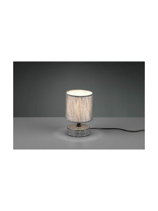 Trio Lighting Marie Ceramic Table Lamp for Socket E14 with Gray Shade and Base
