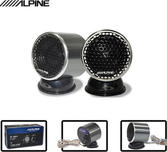 Alpine Σετ Tweeter Αυτοκινήτου Στρογγυλά Σετ Mid-Tweeter Αυτοκινήτου 60mm