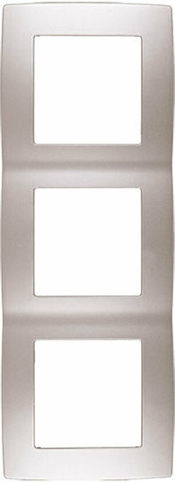 Elmark City Schalterrahmen 3-fach Horizontale Montage in Gray Farbe 190670