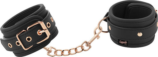 Coquette Fantasy Vegan Leather Handcuffs Handschellen in Schwarz Farbe