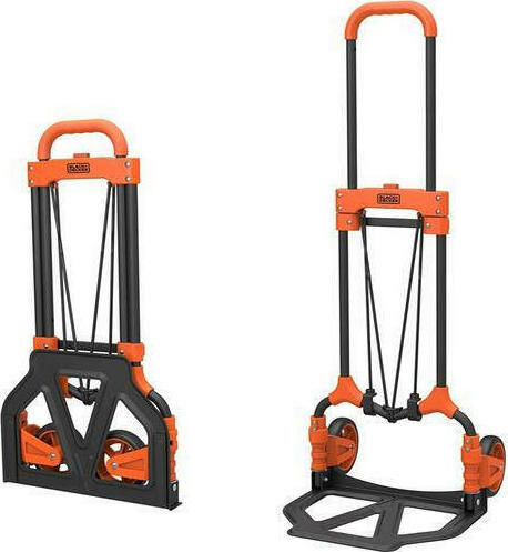 Black & Decker Transport-Wagen Folding for Load Weight up to 65kg in Orange Color
