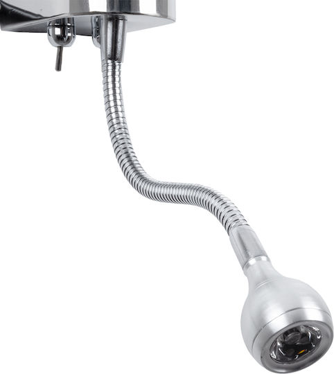 GloboStar Elegant Modern Wall Lamp with E27 Lamp Bulb Base and Switch Black 26.5x43x43cm
