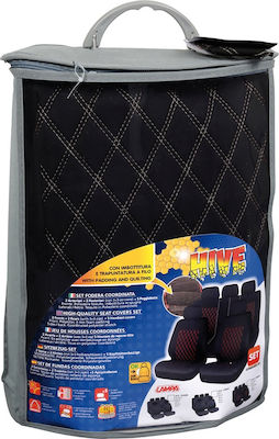 Lampa Car Seat Cover Set 4pcs Polyester Hive Black