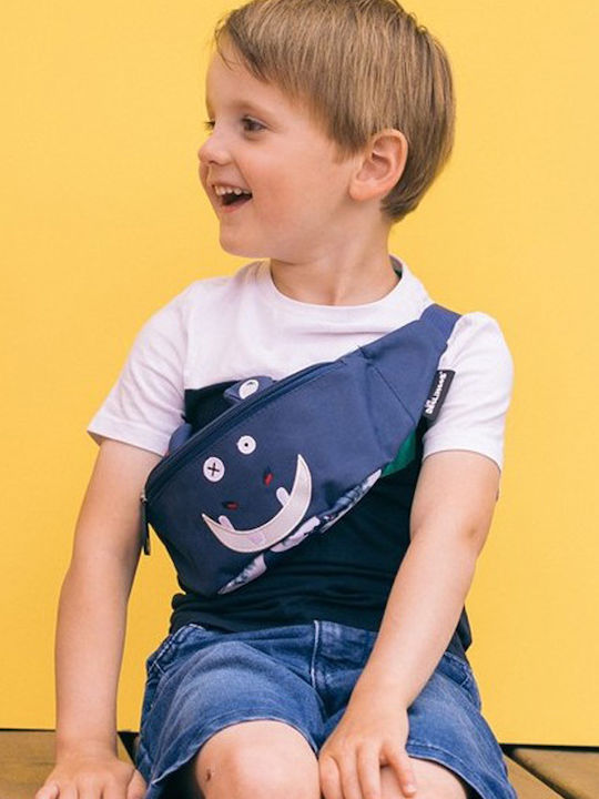 Les Deglingos Hippopotamus Kids Waist Bag Blue 34.5cmx5cmx10cmcm