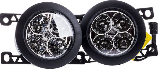 Einparts Rund Tagfahrleuchten Auto LED 12V 4W 2Stück