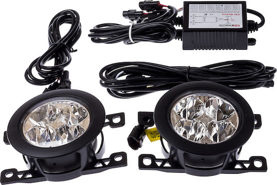 Einparts Rund Tagfahrleuchten Auto LED 12V 4W 2Stück