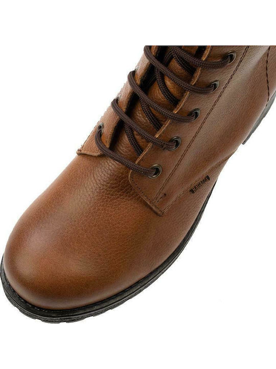 Leather Women's Ankle Boots Tabac Brown