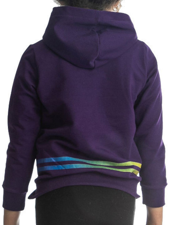 Joyce Kids Sweatshirt with Hood and Pocket Purple