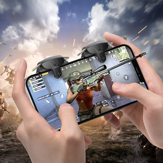 Hoco GM6 Wild Wolf Pulse Безжичен Геймпад за Android / iOS Черен + Сив