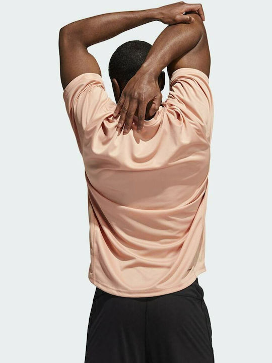 Adidas Yoga Herren Sport T-Shirt Kurzarm Ambient Blush