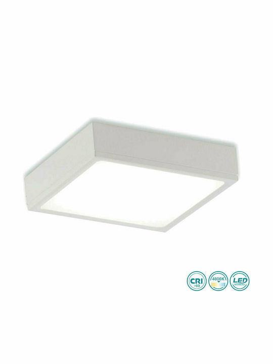 Fan Europe Klio Τετράγωνο Εξωτερικό LED Panel 36W με Φυσικό Λευκό Φως 4000K 21.1x21.1εκ.