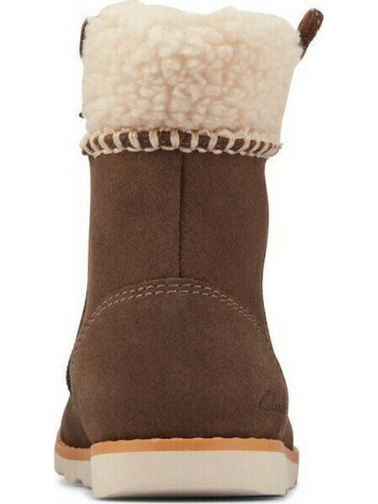 Crown Loop T Suede Παιδικά Μποτάκια με Φερμουάρ Καφέ