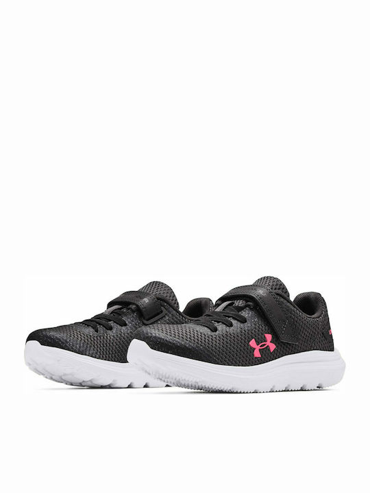 Surge 2 Kids Sports Shoes Running with Hoop & Loop Closure Black