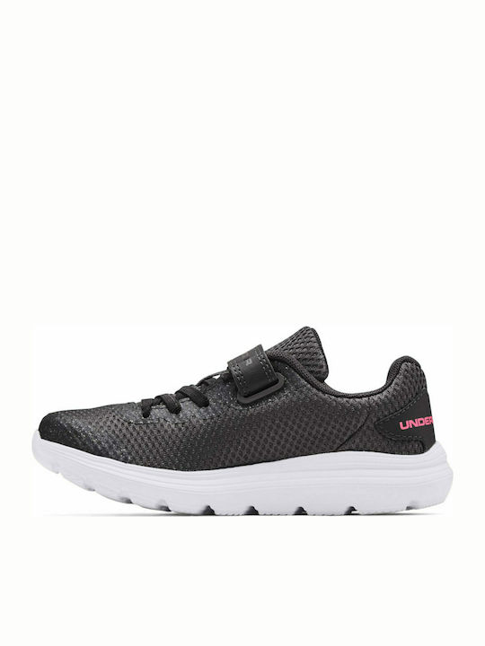 Surge 2 Kids Sports Shoes Running with Hoop & Loop Closure Black