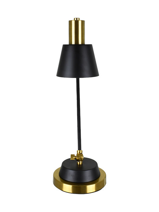 GloboStar Schreibtischlampe mit klappbarem Arm für Fassung E27 in Schwarz Farbe