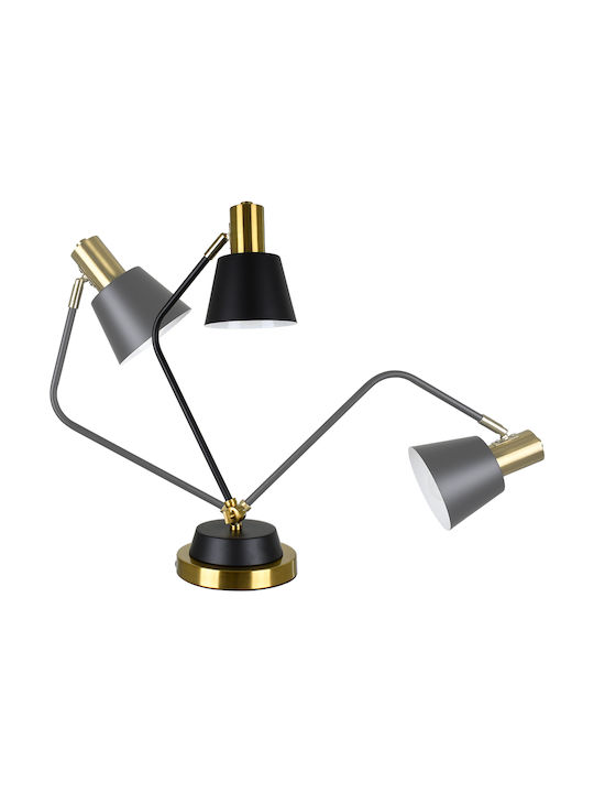 GloboStar Schreibtischlampe mit klappbarem Arm für Fassung E27 in Schwarz Farbe