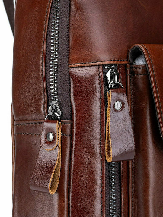 Leather Men's Bag Sling Brown