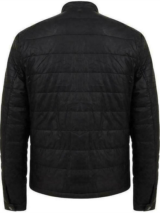 Nines Collection Filip Kunstleder Biker Jacke 1J14010 - Jet Black