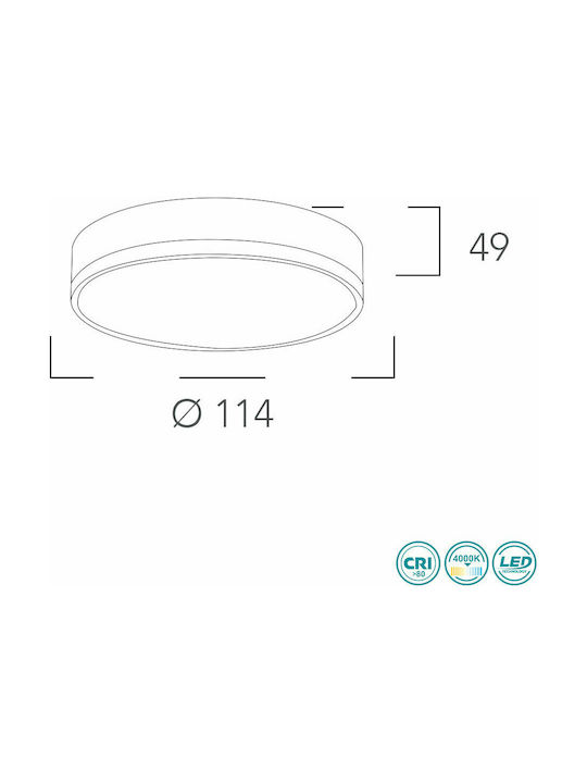 Fan Europe Klio Ceiling Mount Light 11.4cm White with Integrated LED