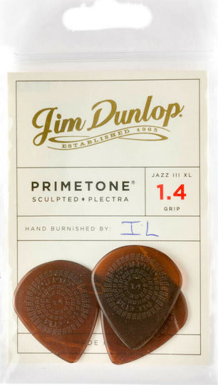 Dunlop Plektren Gitarre Primetone Jazz III XL Grip Pick Dicke 1.40mm Set 3Stück