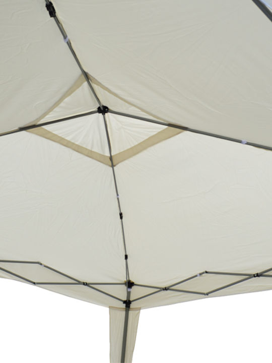 Klikareto Gazebo Grădină Ekru 3x3m